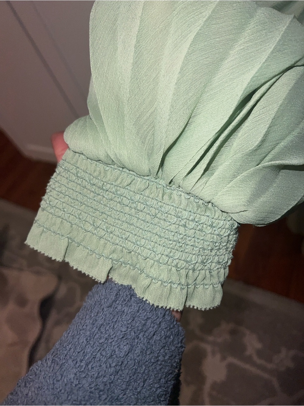 Alice + Olivia Mint Green Long Sleeve Dress - Picture 4 of 11